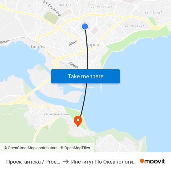 Проектантска / Proektantska to Институт По Океанология При Бан map