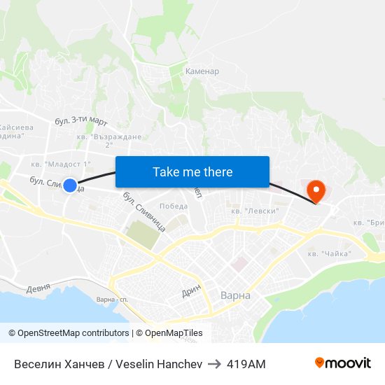 Веселин Ханчев / Veselin Hanchev to 419AM map