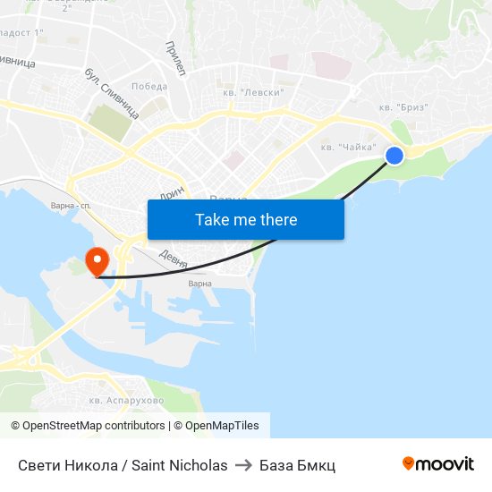 Свети Никола / Saint Nicholas to База Бмкц map