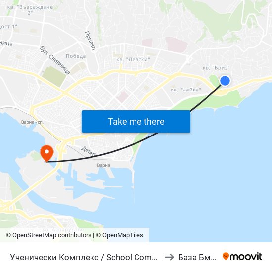 Ученически Комплекс / School Complex to База Бмкц map