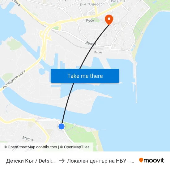Детски Кът / Detski Kat to Локален център на НБУ - Варна map