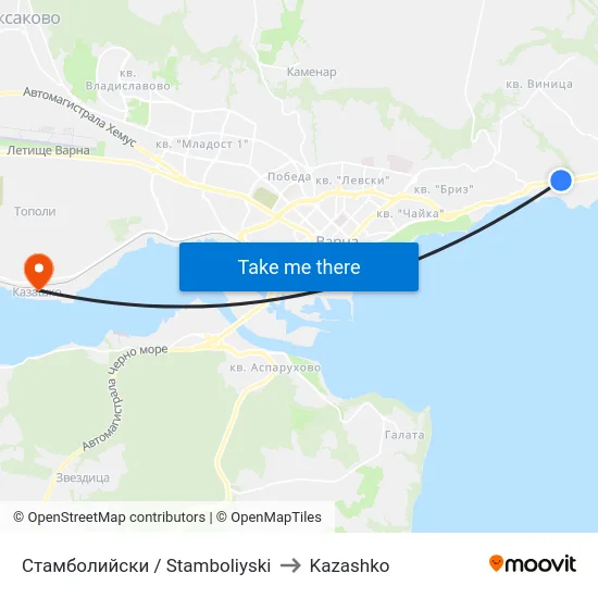 Стамболийски / Stamboliyski to Kazashko map