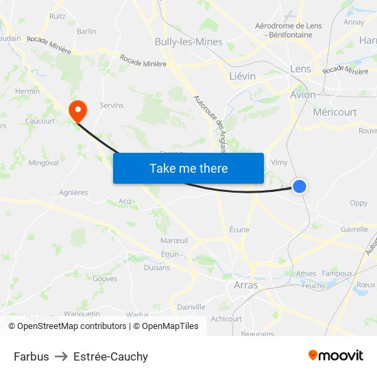 Farbus to Estrée-Cauchy map