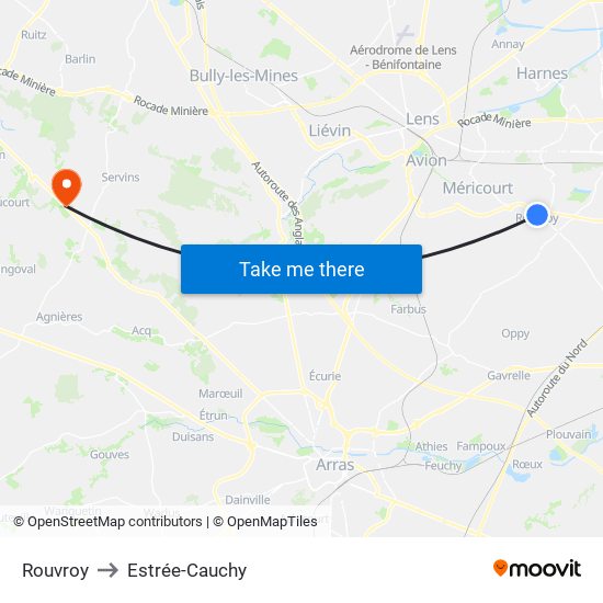 Rouvroy to Estrée-Cauchy map