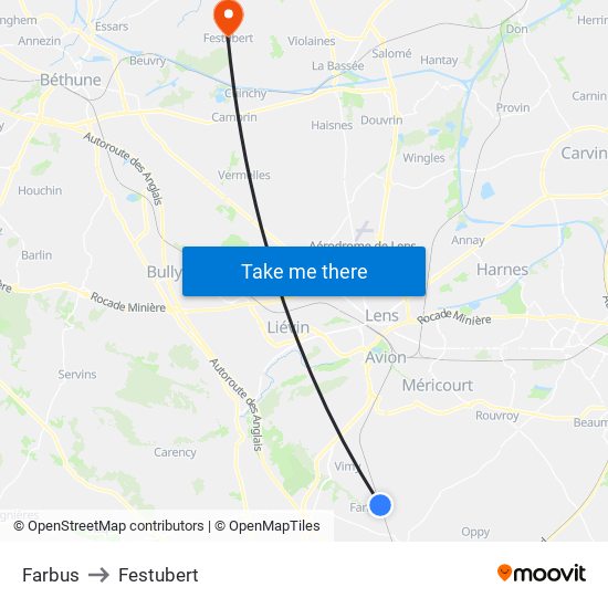 Farbus to Festubert map