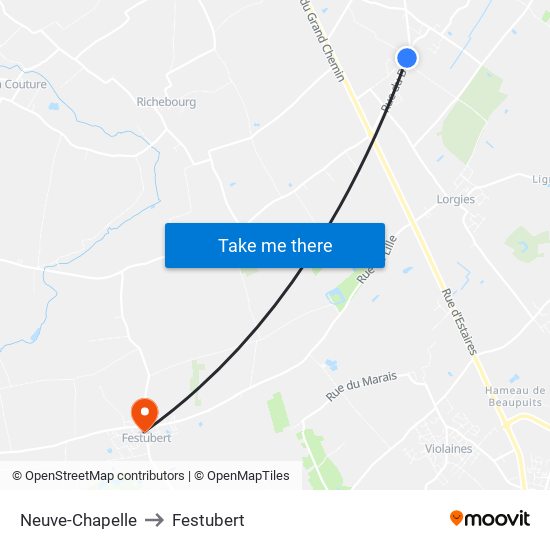 Neuve-Chapelle to Festubert map