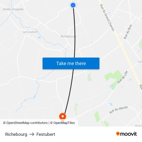 Richebourg to Festubert map