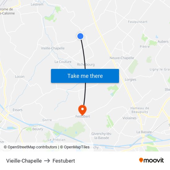 Vieille-Chapelle to Festubert map