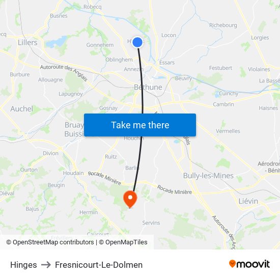 Hinges to Fresnicourt-Le-Dolmen map