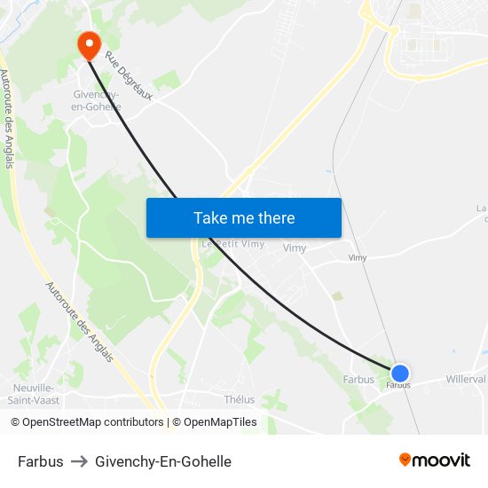 Farbus to Givenchy-En-Gohelle map