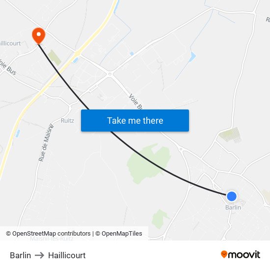 Barlin to Haillicourt map