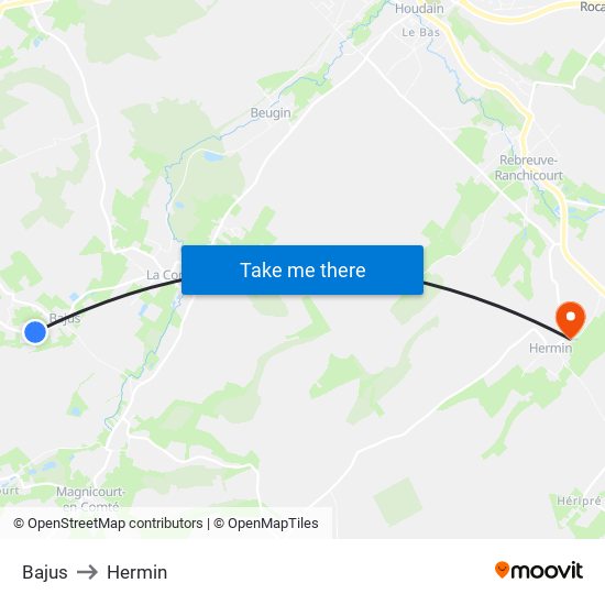 Bajus to Hermin map