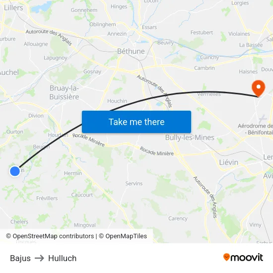 Bajus to Hulluch map