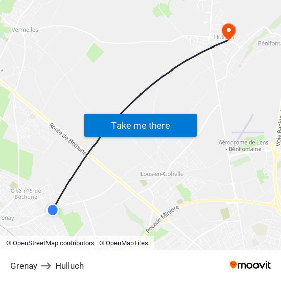 Grenay to Hulluch map