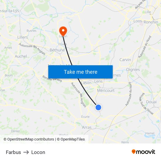 Farbus to Locon map