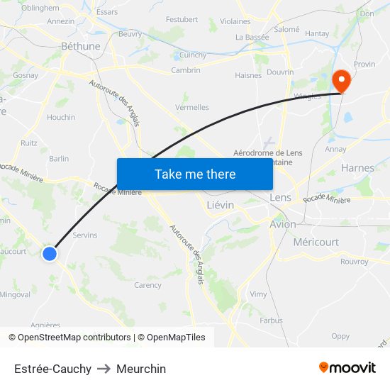 Estrée-Cauchy to Meurchin map