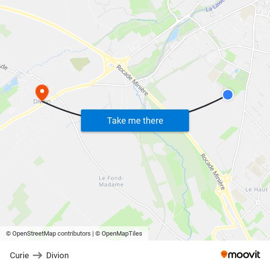 Curie to Divion map