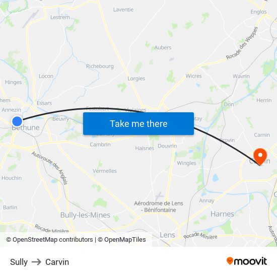 Sully to Carvin map