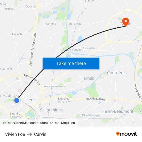 Vivien Foe to Carvin map