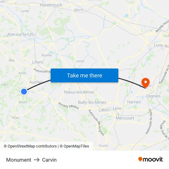 Monument to Carvin map