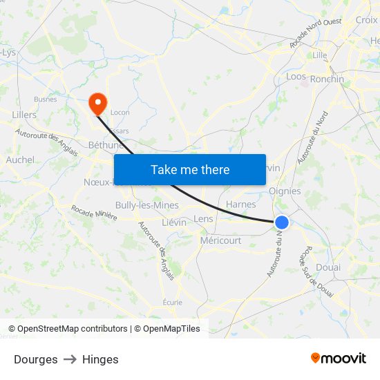 Dourges to Hinges map