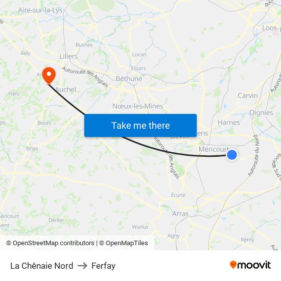 La Chênaie Nord to Ferfay map