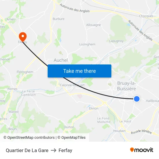 Quartier De La Gare to Ferfay map