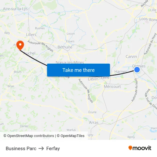 Business Parc to Ferfay map