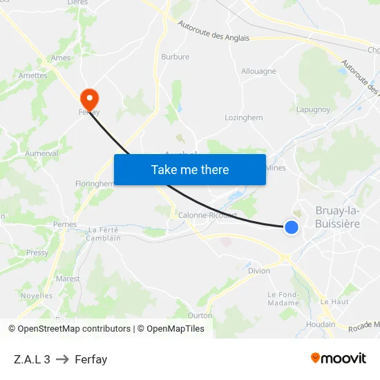Z.A.L 3 to Ferfay map