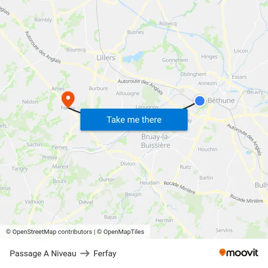 Passage A Niveau to Ferfay map