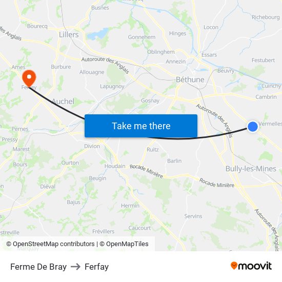 Ferme De Bray to Ferfay map
