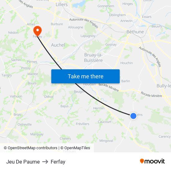 Jeu De Paume to Ferfay map