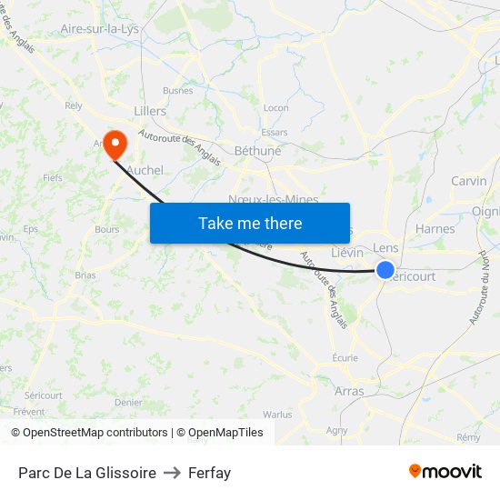Parc De La Glissoire to Ferfay map