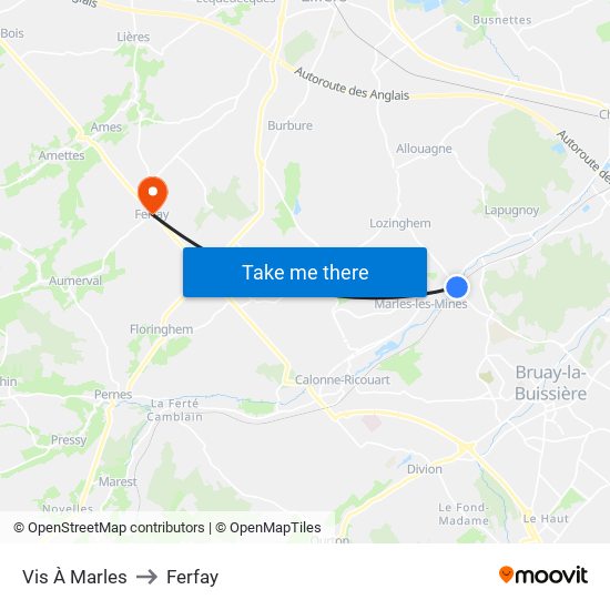 Vis À Marles to Ferfay map
