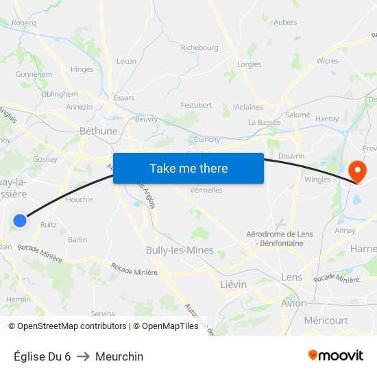 Église Du 6 to Meurchin map