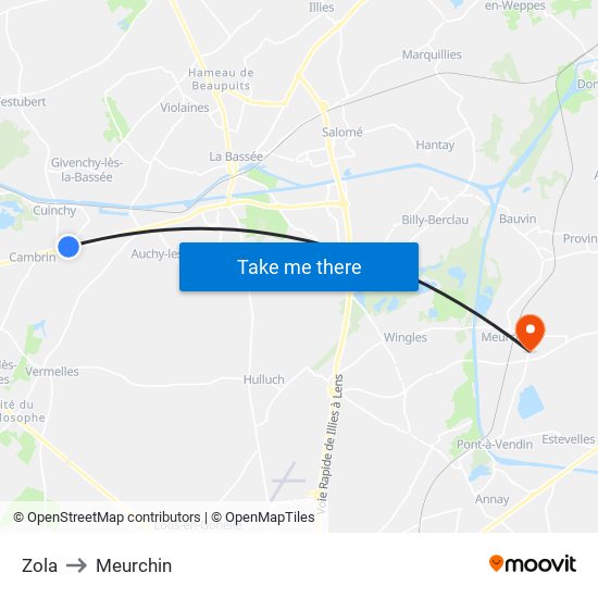 Zola to Meurchin map