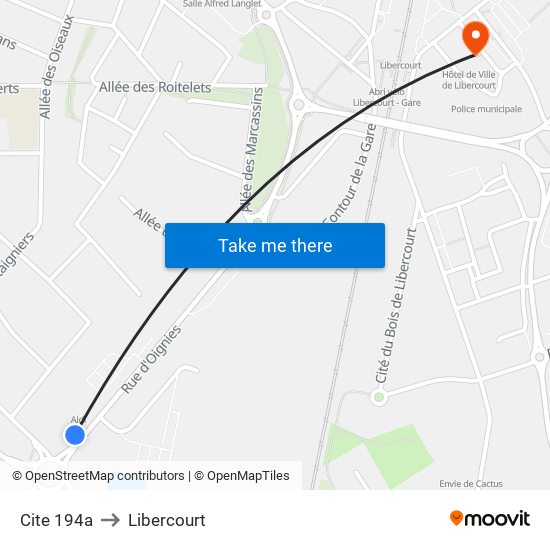 Cite 194a to Libercourt map