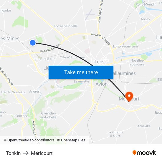 Tonkin to Méricourt map