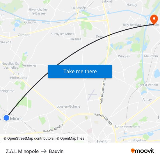 Z.A.L Minopole to Bauvin map