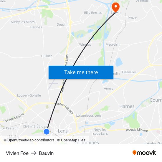 Vivien Foe to Bauvin map