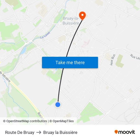 Route De Bruay to Bruay la Buissière map