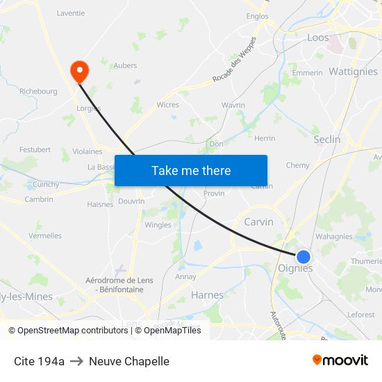 Cite 194a to Neuve Chapelle map