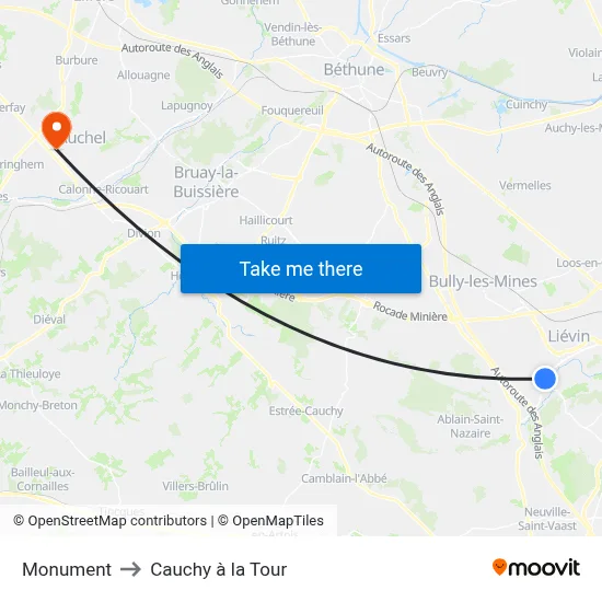 Monument to Cauchy à la Tour map