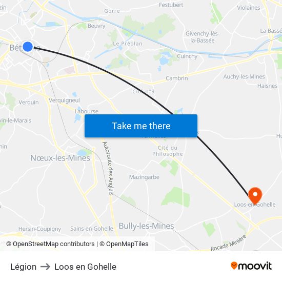 Légion to Loos en Gohelle map