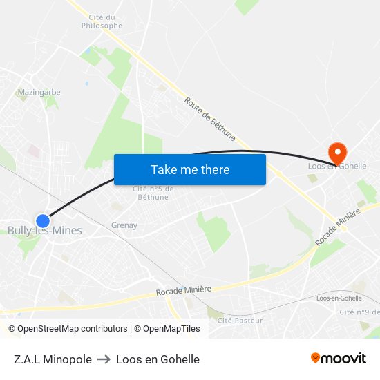 Z.A.L Minopole to Loos en Gohelle map