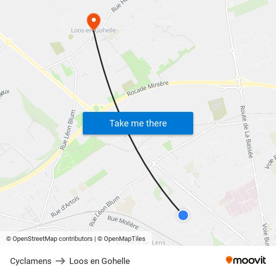 Cyclamens to Loos en Gohelle map