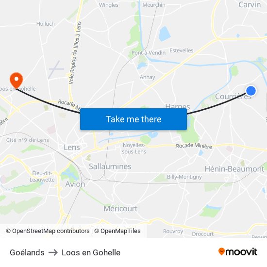 Goélands to Loos en Gohelle map