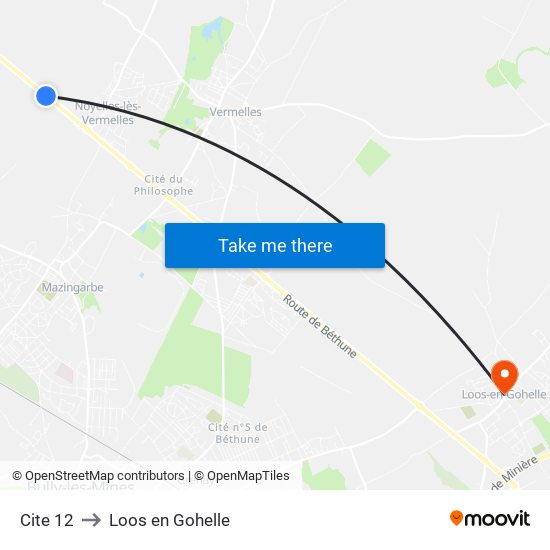 Cite 12 to Loos en Gohelle map