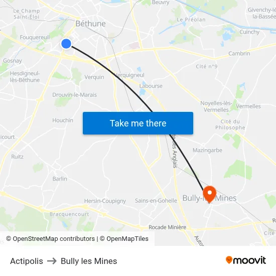 Actipolis to Bully les Mines map