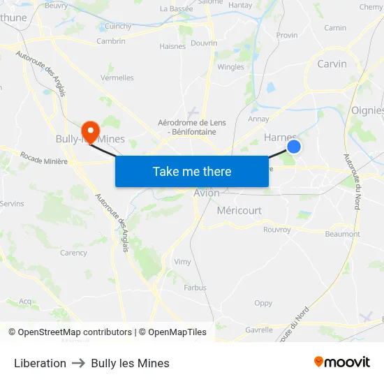 Liberation to Bully les Mines map